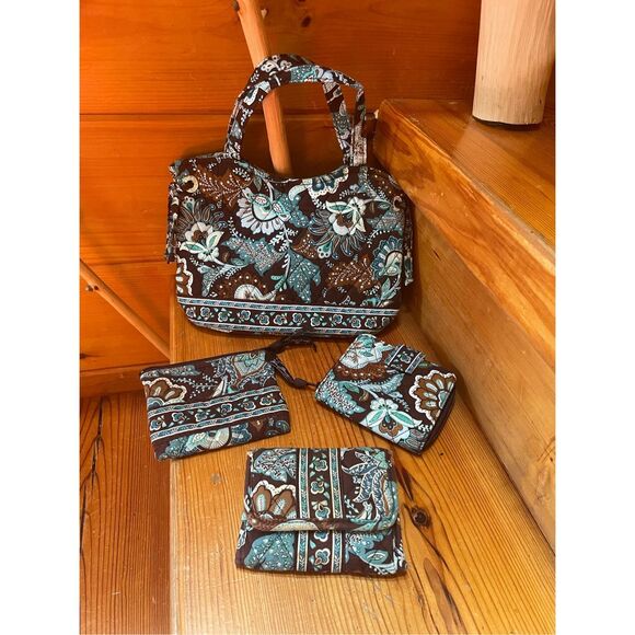 Vera Bradley Purse and 3 Wallets - Picture 1 of 9
